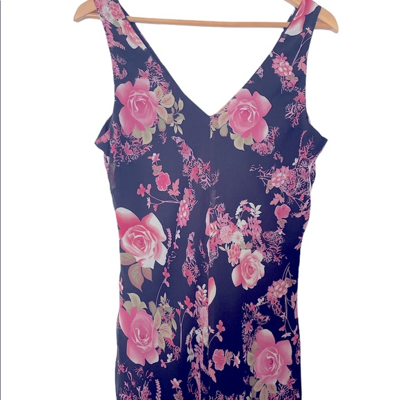 🌺 Romantic floral sleeveless dress size 13 - Picture 6 of 9